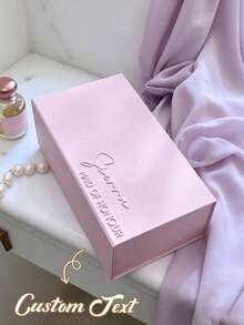 Custom Bridesmaid Invitation Gift Box | Custom Magnetic Memorial Box (Includes 3D Acrylic Name), Empty Gift Box, Wedding Gift - Multicolor - View 1