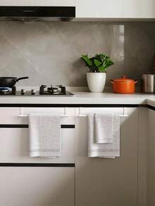 Modern Cabinet Door Hanging Towel Rack, No-Drill Dishcloth Holder, Space-Saving Kitchen Towel Storage Organizer, Home Kitchen And Bathroom Cabinet Accessory - Multicolor - View 9