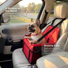 High-Quality Waterproof Pet Car Seat For Small To Medium Dogs, Portable Foldable Cat/Dog Carrier, Adjustable Straps And Secure Storage Pocket For Precise Fit On Front Seat, Stable And Non-Shaking, Suitable For Cats And Dogs Outings Car Accessory - Multicolor - View 5