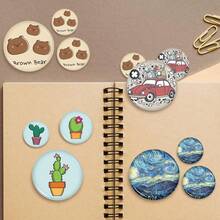 200 Sets (800 Pcs Total) 2.25 Button Maker Supplies, 58mm / 2.28 Inch Button Supplies Buttons Parts, 2.25 Inch Metal Blank Badge Parts With Blank Paper For Buttons Maker Machine Pin Maker - A - View 4