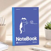 1pc Colorful Cover A5 Glue-Bound Notebook, Hot Melt Glue Binding Sturdy And Hard To Fall Out Pages, Lined Inner Pages Smooth Writing, Student Classroom Notebook, Office Daily Record Exercise Book, Multi-Color Cover Minimalist Soft Cover Notebook, Restaurant Notebook - Multicolor - View 10
