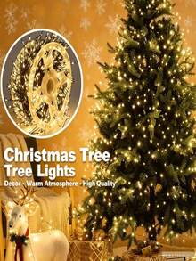 1pc 30m/98ft Christmas Firecracker Fairy Light String, 1000/800/600 LED Firework Light String, Christmas Firecracker Lights, Suitable For Rooms, Patios, Indoor/Outdoor Use, Weddings, Parties, Home, Gardens, New Year's, And Christmas Decorations - Firecracker String Lights - View 3