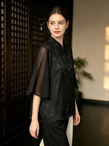 Hanfu Tops - Black - View 2