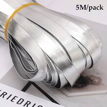 beadia 5M 0.5-2.5cm 金色/銀色人造皮革繩，柔軟可彎曲手工繩，適用於珠寶製作、手錶錶帶、包包提把與家居裝飾，繩狀光滑質感 - 扁繩 - 查看 9