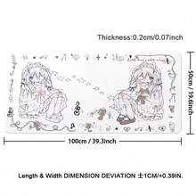 Cute Anime Girl Leather Mouse Pad Office Extended Mousepad PC Accessories Gaming Pads Non-Slip XXL Aesthetics Leather Desk Mat Desk Decort Mats - View 11