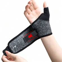 1pc Women's Soft Thumb Compression Wrist Support Band, Suitable For Sports, Work, Typing, Sleeping - Left - View 8