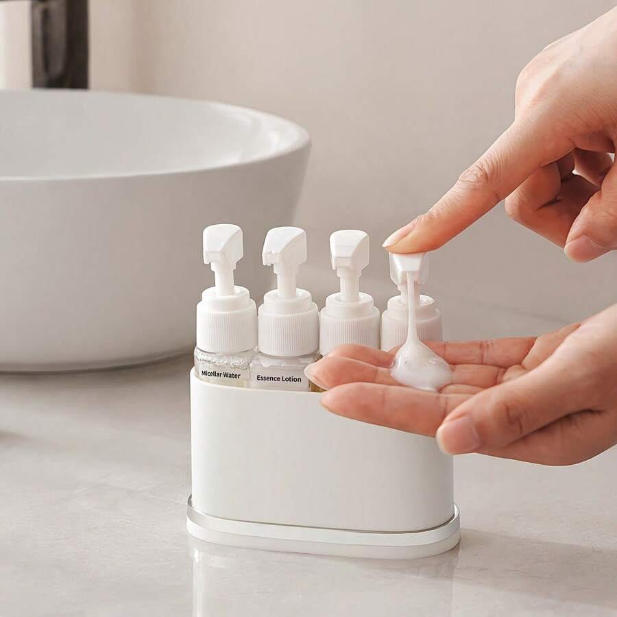 Set Botol Isi Ulang untuk Perjalanan, Wadah Perlengkapan Mandi Kosong Portabel, Dapat Digunakan Kembali dan Diisi Ulang, Wadah Penyimpanan Perlengkapan Mandi untuk Perjalanan Bisnis di Luar Ruangan, Hadiah Perjalanan - MultiWarna - View 1