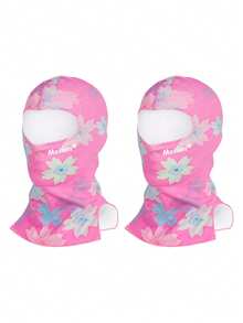 Musion 1/2pcs Women's Floral Print Balaclava, Exquisite Flower Pattern Full Head Cover, Lightweight Quick-Dry Breathable Elastic Helmet Liner, Suitable For Cycling, Motorcycle And Outdoor Activities - Multicolor - View 15