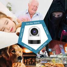 Tuya Smart Indoor Security Camera, 3MP HD WiFi & Bluetooth Home Surveillance Cam, Two‑Way Audio, Human Motion Tracking, Night Vision, APP Alarm Notification, Supports Up To 256G SD Card, For Pet & Home Monitoring - Multicolor - View 6