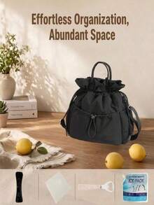 Tight‑Seal Heat‑Preserving Big‑Volume Rugged Smudge‑Resistant Splash‑Resistant Moisture‑Blocking Odor‑Isolating Shoulder‑Worn All‑Purpose Portable Lunch Handbag For Work Trip Beach Camping School Party Birthday Holiday Gift - View 10