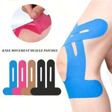 12pcs Multi-Color Knee Sports Tape, Pre-Cut Kinesiology Tape For Knee, Suitable For Fitness, Marathon, Running, Football, Basketball Sports - Multicolor - View 10