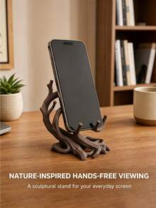 Tree Root Phone Stand Creative Branch Phone Holder Natural Theme Decorative Phone Base Multifunctional Stable Phone Stand Home Office Decor Craft Ornament Gift - Multicolor - View 6