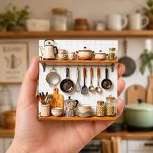 Pot And Bowl Storage Decorative Refrigerator Magnets, 3D Embossed Personalized Cute Creative Gift Decorative Magnetic Souvenirs, These Exquisite Refrigerator Magnets Are Excellent Creative Gifts, Can Be Used To Decorate Kitchen, Whiteboard, Storage Cabinet, Refrigerator, Also Can Be Used For Home Decoration - Style 1 - View 1