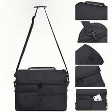 Tas Bekal Makan Siang Terisolasi Unisex, Tas Bekal Makan Siang Genggam Anti Bocor yang Dapat Digunakan Kembali dan Menjaga Suhu Dingin, Dilengkapi Tali Bahu yang Dapat Diatur, Tas Penyimpanan Wadah Bekal Makan Siang Portabel, Cocok untuk Kerja, Kantor, Piknik, dan Perjalanan - MultiWarna - View 2