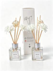1/2件組 50ml 家用藤條香氛擴香組，免加水精油，臥室空氣清新劑，浴室除味劑，持久留香，多款香味可選 - 彩色 - 查看 6