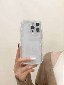 3 Stücke cremefarbene Handyhülle mit wellenförmigem Rand, einfarbig, stoßfest, kompatibel mit iPhone 16/ 16 Pro/ 16 Plus/ 16 Pro Max/ 15 Pro Max/ 13/ 14/ 11/ XS, weiche Schale P12, stoßfest, cremefarbener wellenförmiger Rand, glänzend, neu lackiert, TPU, stoßfeste weiche Schale Handyhülle, geeignet für Galaxy S24/Galaxy S24+/Galaxy S24 Ultra/Galaxy S22/Galaxy A13 4G/Galaxy A52/A52s 5G/Galaxy A23/Galaxy A35/Galaxy A25/Galaxy A73/Ximi Note 11/Ximi 11 Lite - Transparent - Übersicht 4
