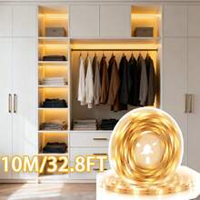 RF Wireless LED Strip Light With Remote Control, Dual Color Warm White & White Dimmable LED Tape Lights, Adjustable Brightness 25%/50%/100%, Multiple Dynamic Modes, For Home Cabinet Bedroom Decoration - Multicolor - View 11