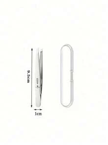 2pcs Professional Stainless Steel Eyebrow Tweezers, Slanted Tip, Suitable For Eyebrow Grooming, Facial Hair And Daily Plucking - View 5