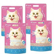Arena para gatos de tofu, 24 litros por bolsa, 4 bolsas en total. Se aglomera fácilmente, controla los olores sin generar polvo y viene en varios aromas. Imprescindible para hogares con varios gatos y para quienes buscan abastecerse. - 24L - Ver 9