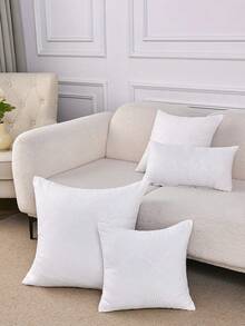 1pc Pink Tufted Geometric Decorative Pillow Case, No Filling, Modern Home Sofa Living Room Decor Bedding Sofa Cushion Cover [No Pillow Insert] - White - View 1