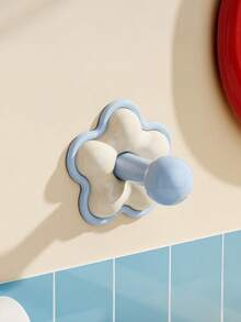 1pc Flower Shaped Adhesive Wall Hook, Cute Cartoon Design, For Hanging Bags, Hats, Towels, Nursery Room Storage Organizer - Multicolor - View 11