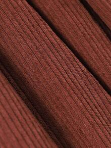 1pc 4-7 Years Old Girls Drape Wide Leg Pants, Elastic Waist Versatile Corduroy Long Pants With Large Pockets, Spring Summer Autumn New Style - Brown - View 9