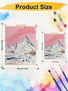 1 Set Lukisan Digital, Cocok Untuk Pemula, Gunung Salju - Set Pemula Dewasa, Hadiah Ulang Tahun, Hadiah Ulang Tahun Pernikahan, Hadiah Liburan, Dekorasi Rumah. - A - View 5