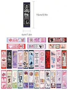 30pcs Book Lovers Club Bookmarks Decorative Small Cards Books Decorative Cards Reading Labeling Cards - A - View 2