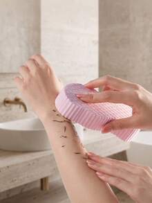 2pcs Exfoliating Shower Sponges, Soft Body Scrubber With 3D Fish Scale Texture, Gentle Bath Sponge For Shower & Bath, Rich Lather, Easy Grip, Reusable Bath Accessories - Multicolor - View 3