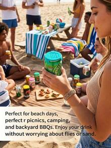 3Pcs PLA Material Beverage Can Lids, Dustproof & Insect-Proof Flip Lid Design. Suitable For Beverage Cans And Narrow Mouth Beer Cans. Multiple Colors Available. Ideal For Home, Picnic And Outdoor Activities (Not Food Contact ) - View 4