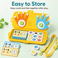 Early Math Finger Counting Learning Toy | Number Blocks Game, Educational Kindergarten Math Manipulatives , Ideal Gift For Preschool Kids - Multicolor - View 8