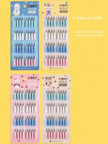 Cute Dog Non-Sharpening Mechanical Pencil Set, 4pcs Stackable HB Pencils With Eraser + 96 Refill Cores For School Student - Multicolor - View 7