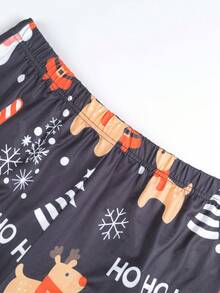 Celana Harem Ukuran Besar Motif Natal dengan Saku, Gaya Peri Liburan - MultiWarna - View 4