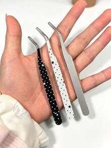 6/3pcs Korean Hand Account Tweezers Collection Cute Landscape Stickers Tape Special Tools Material Eyelash Tweezers - Multicolor - View 7