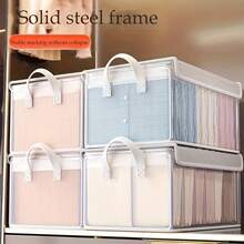 1pc Transparent Handbag Storage Box, Space-Saving Closet Organizer, Portable Dust-Proof Bag Storage Box, Can Store Handbags, Backpacks, Wallets, Dresses, Women's Clothing And Accessories, Multi-Purpose Suitable For Snacks, Kitchen, Bathroom, Dorm And Travel Use - Multicolor - View 6