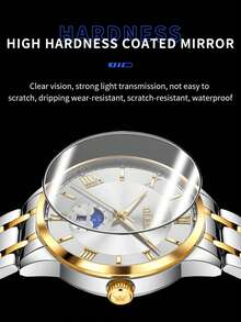 OLEVS 3638 Men Watch Original Quartz Watch Stainless Steel Waterproof Luminous Large Dial Day Date Watches Luxury Men Box Reloi - White - View 10