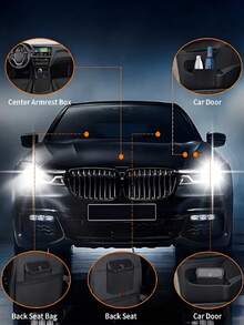 Universal Car Trash Can With Lid, Multi-Functional Leak-Proof Car Storage Box, Car Organizer, Hanging Storage Box, Mini Creative Car Trash Can, Portable Hanging Trash Can, Easy Installation, Convenient To Carry, Suitable For Front And Rear Seats, Car, Office, Bedroom, Home, Etc., Car Storage, Compatible With Multiple Car Models, Essential Gift For Drivers - A - View 9