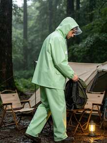 Raincoat And Rain Pants Set Full Body Rain Protection For Electric Motorcycle Riding Delivery Outdoor Hiking Commuting - Raincoat With Hood - View 5