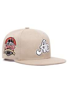 2026 New Fashion Flat Brim Cap AC Embroidered Hip Hop Skateboard Hat Outdoor Sports Sun Hat Daily Commute Decorative Baseball Cap Unisex - Black - View 6