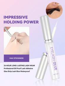 MAANGE 1pc Eyelash Glue, Transparent And Strong After Drying, Suitable For Daily Use Fake Eyelash Tool, Convenient To Carry Set, Travel Essential Eyelash Glue - Multicolor - View 5