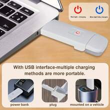 Portable LED Reading Light, USB Rechargeable Clip-On Bedside Book Light, 3-Mode Dimmable Eye-Protection Night Light, Portable Travel Light, Dedicated Bookmark Reading Light For Books, Ideal Gift For Book Lovers And Students (4 Colors Available) - Multicolor - View 4