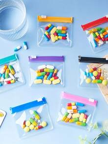 印有「Medicine」文字的網格化妝包，便攜收納包，化妝品包，護膚品包，旅行必需品，宿舍用品，新娘禮物，母親節禮物，生日禮物，送給朋友和老師的禮物，收納包，浴室收納包，珠寶收納包，唇彩和化妝品收納包，學生宿舍洗漱包，送給妻子、家人、朋友、同事的禮物 - 彩色 - 查看 11