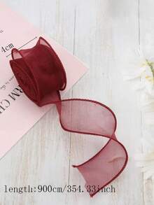 1 Roll 9m Hemmed Ribbon For Floral Arrangement Packaging, Bows, Gift Wrapping, Wedding, Holiday And Party Decoration - Multicolor - View 8