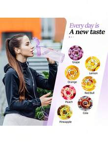 1PC Multi-Flavour Fruit Flavour Rings For Mugs, Round Flavour Rings For Mugs, Creative Fun Flavouring Rings, Fruit Flavour Rings, Water Drinking Device - Multicolor - View 5