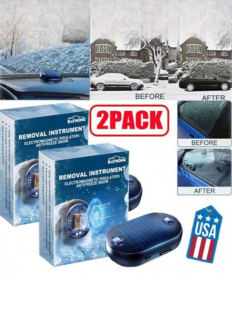 Electromagnetic Molecular Interference Antifreeze Snow Removal Device For Automobile Electromagnetic Snow Removal Device Melts Ice And Snow Quickly For Car Anti-Ice Freeze Snow Removal Equipment Car Snow Remover, Deicing & Defogging Tool