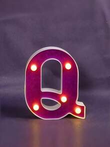 1pc Purple Glowing Letter Light Box, Includes 26 Letters, Numbers And Characters, Can Be Used As Desktop Decoration Light, Proposal Light Or Birthday Party Atmosphere Light - Q3-purple Letter Light - View 14