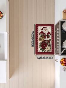 DAJIANG 1pc Vintage Christmas Runner Rug, Kitchen Mat, Suitable For Bathroom, Kitchen, Outdoor, Hallway, Bedroom, Living Room, Machine Washable Easy To Clean, Non-Slip Entryway Rug, Bedroom Decor Rug Accessory - Multicolor - View 17