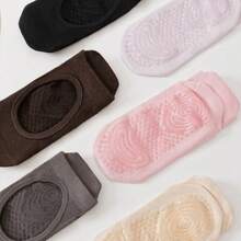 1/3/6 Paar atmungsaktive rutschfeste Sportsocken für Frauen, Barre Pilates Yoga Socken, Grip Socken für Tanz Yoga Tennis Laufen Radfahren Workout Fitnessstudio Zubehör Bodenübungen, ideales Geschenk für Tanz- und Fitnessbegeisterte, essenzielle Trainingsausrüstung - Yoga Socken - Verschiedenfarbig - Übersicht 4