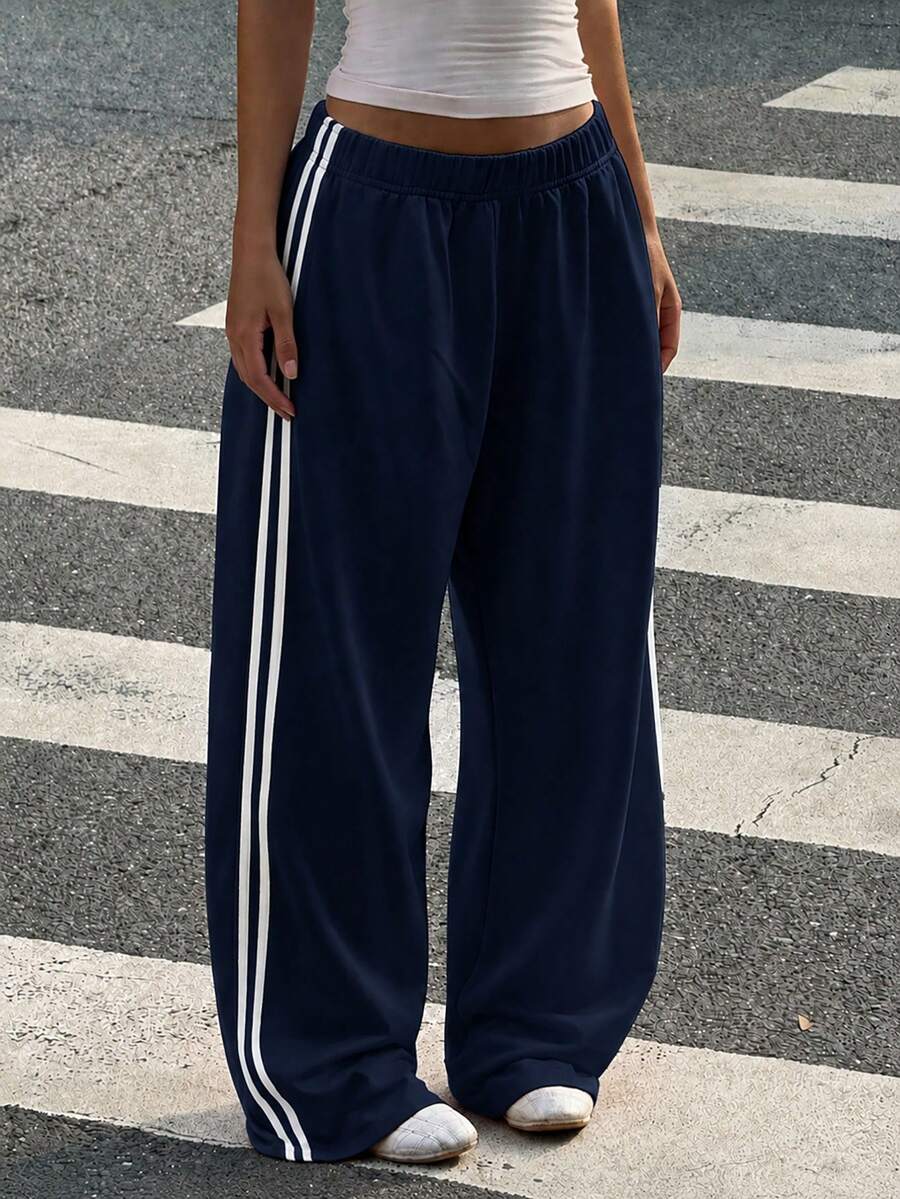 1pc Tween Girls Casual Butterfly Decor Flare Pants, Cute & Versatile - Blue - View 1