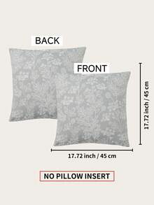 1pc Floral Pattern Jacquard Pillowcase, Modern Minimalist Polyester Fiber Square Cushion Cover, Comfortable And Soft, Suitable For Living Room Home Decor - Multicolor - View 6